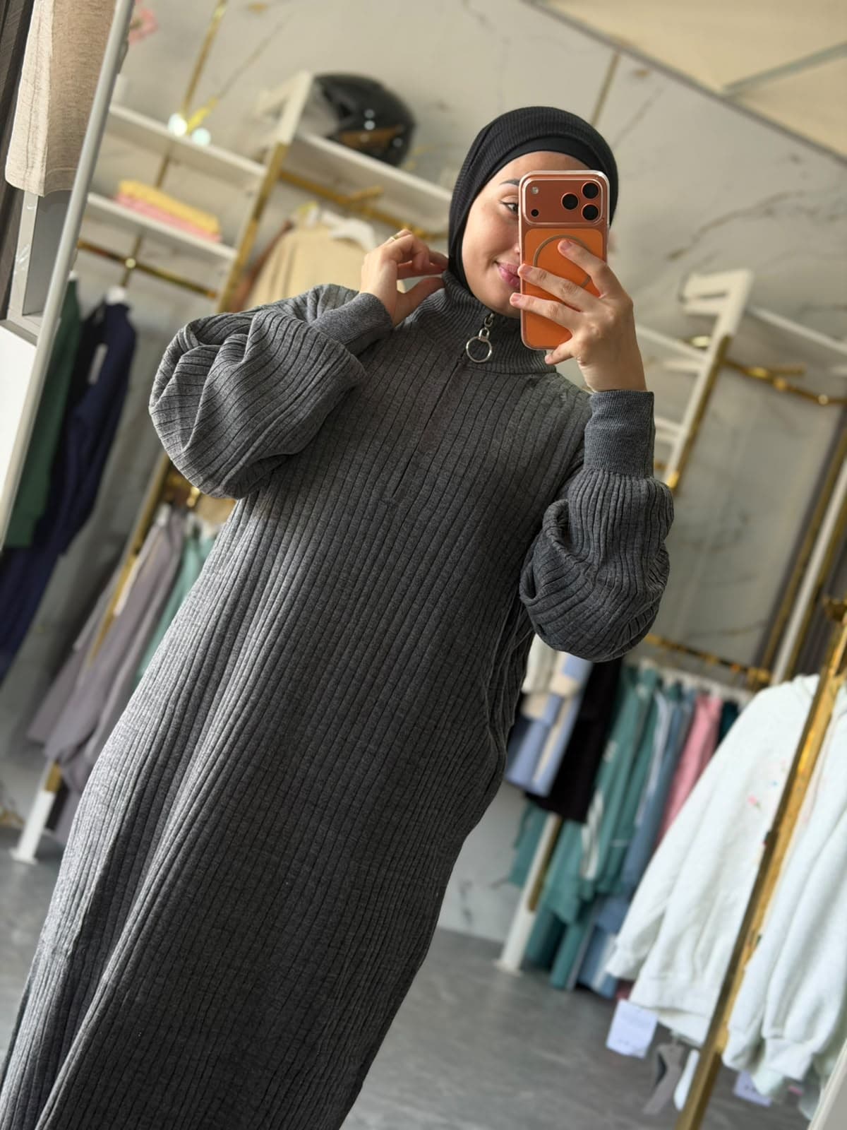 Long Dress in Grey