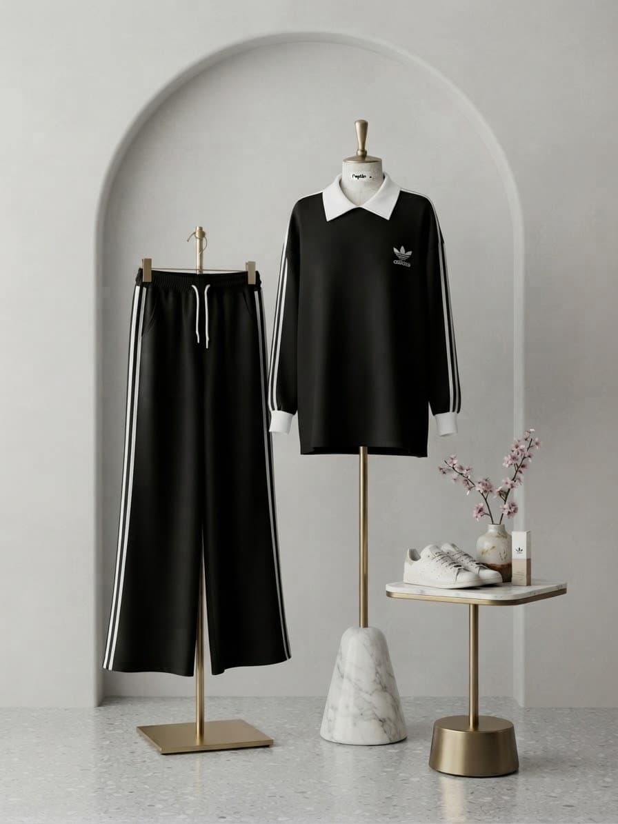 sport set adidas in black