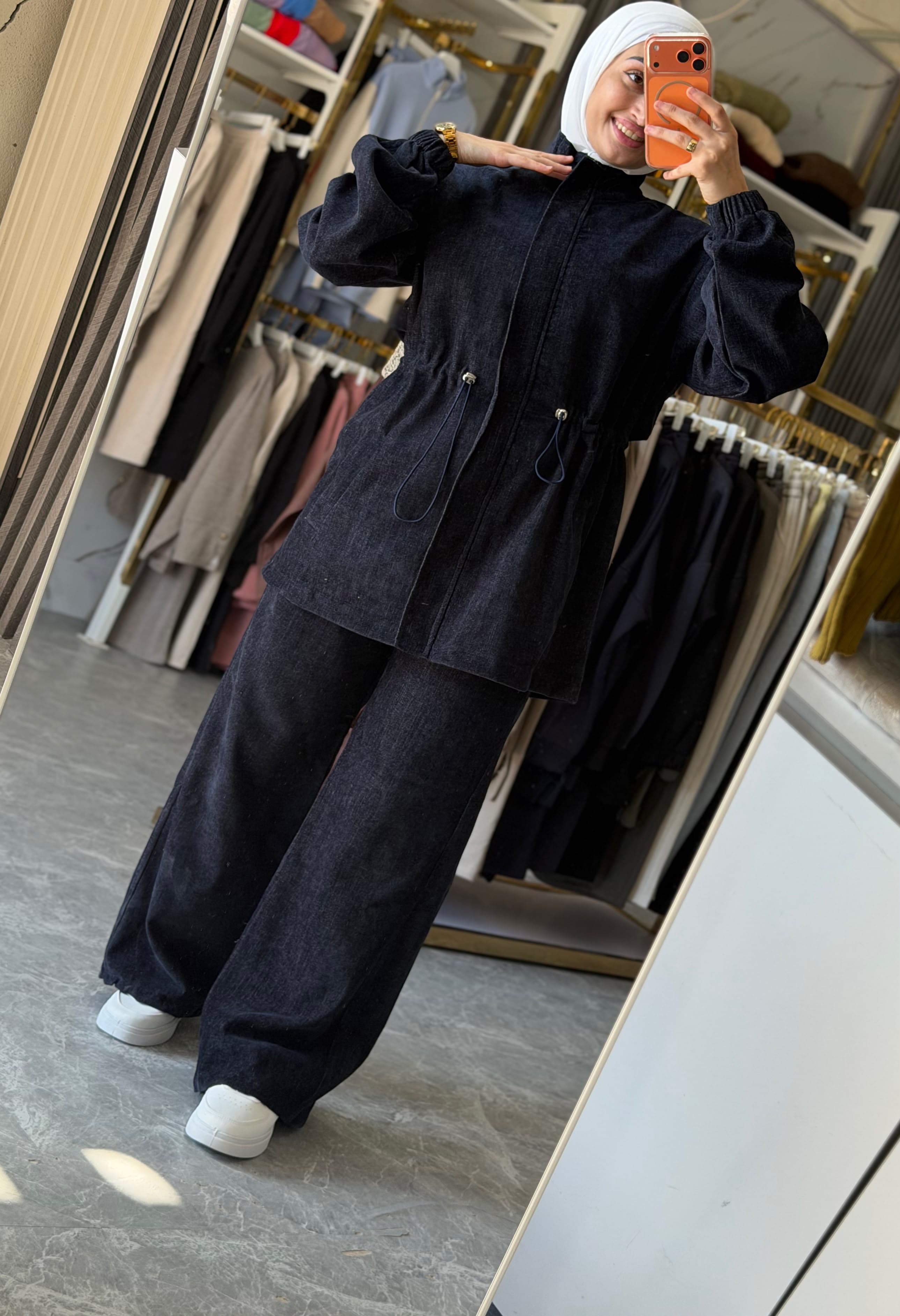Velvet set in Navy blue