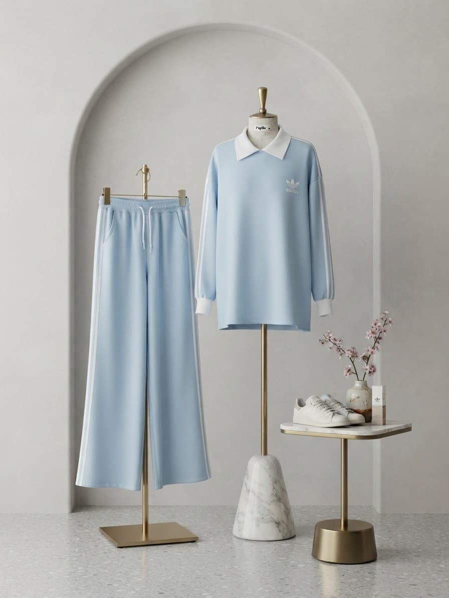 sport set adidas in beby blue