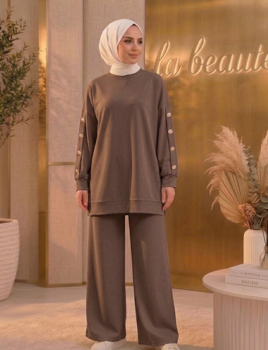 wide leg set in choco