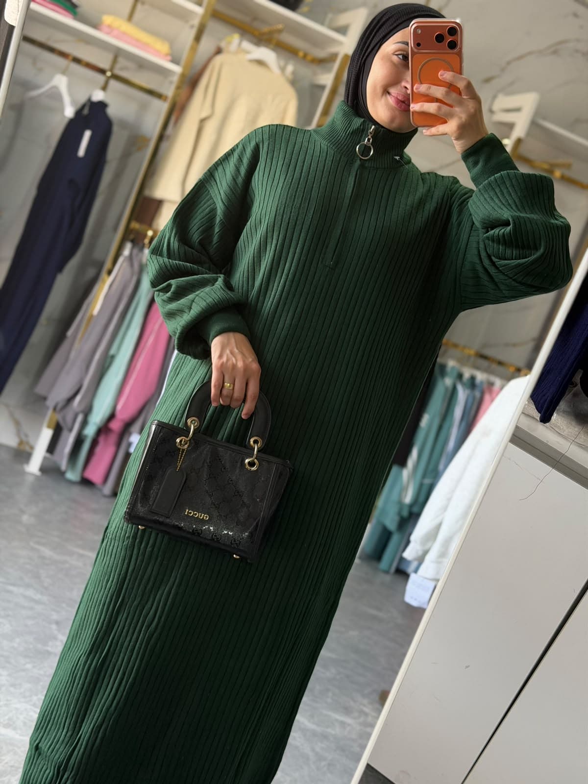 Long Dress in Olive green