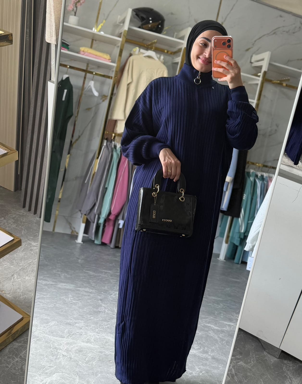 Long Dress in Navy blue