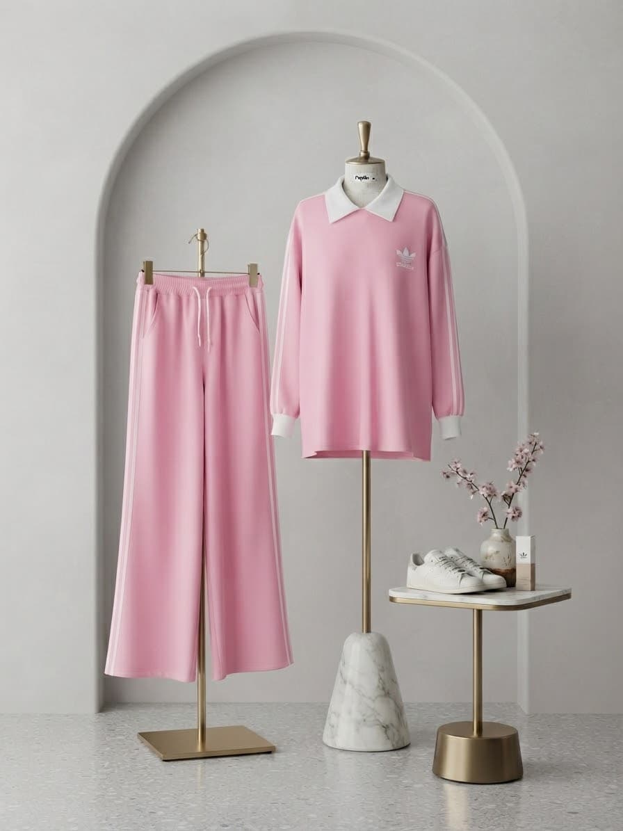 sport set adidas in pink
